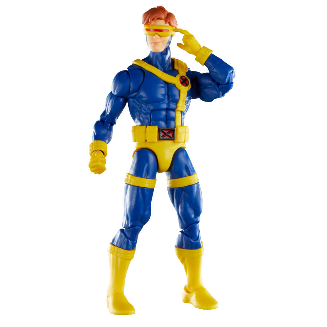 Figura articulada de Cyclops de X-Men con uniforme azul y amarillo - 5