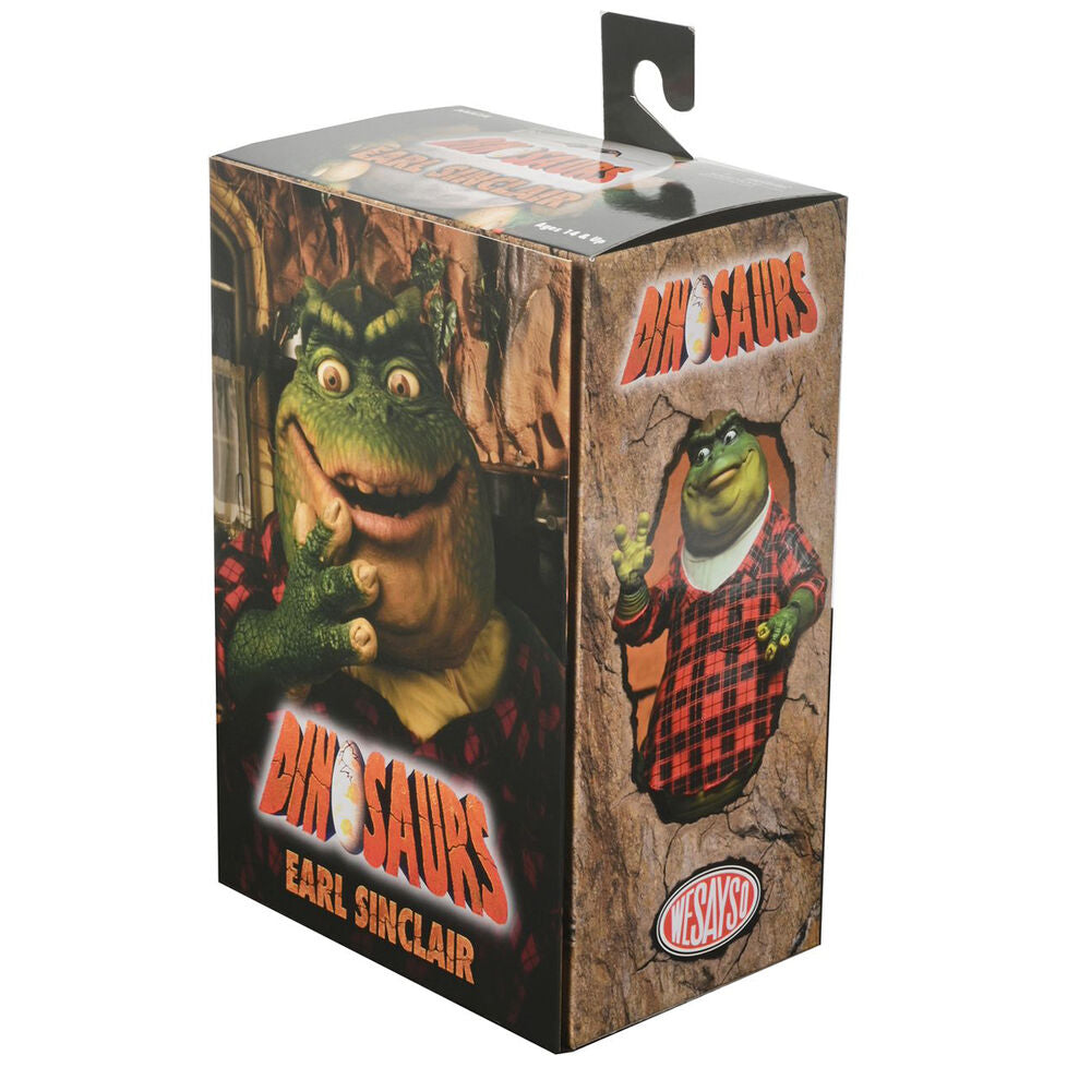 Figura articulada NECA de Earl Sinclair con camisa de cuadros rojos y negros - 4