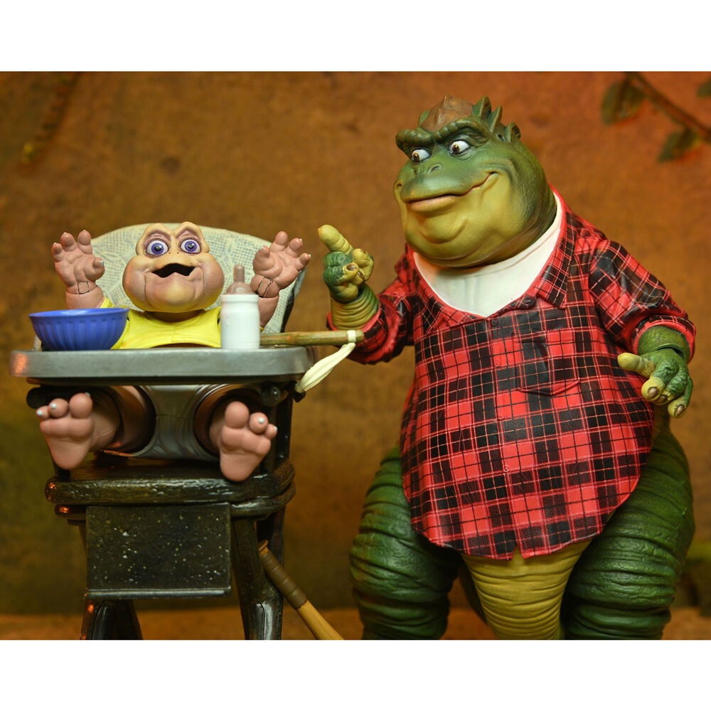 Figura articulada NECA de Earl Sinclair con camisa de cuadros rojos y negros - 5