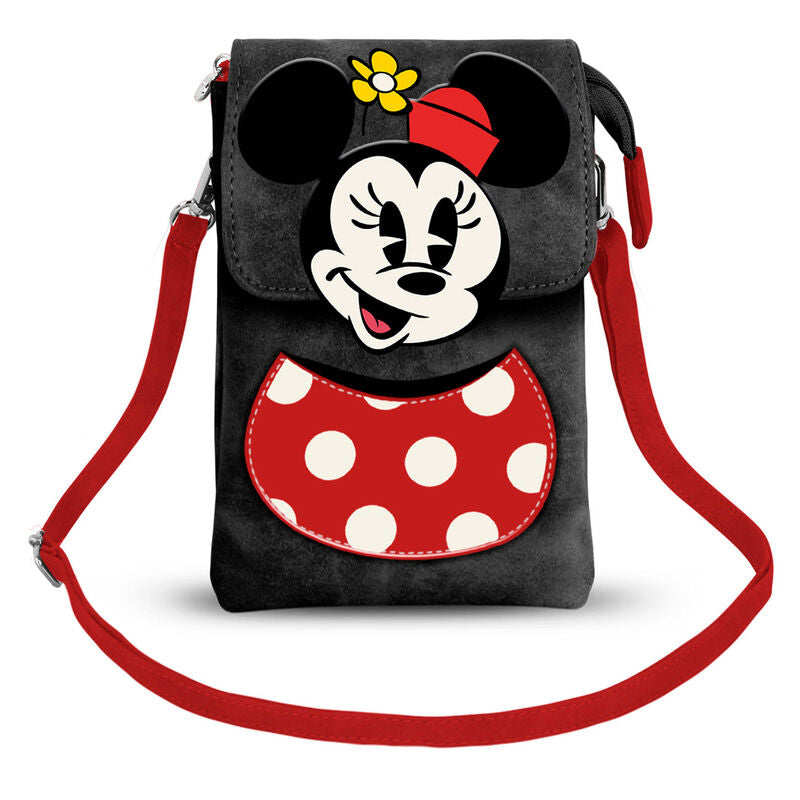 Bolso funda bandolera negro y rojo de Minnie Disney