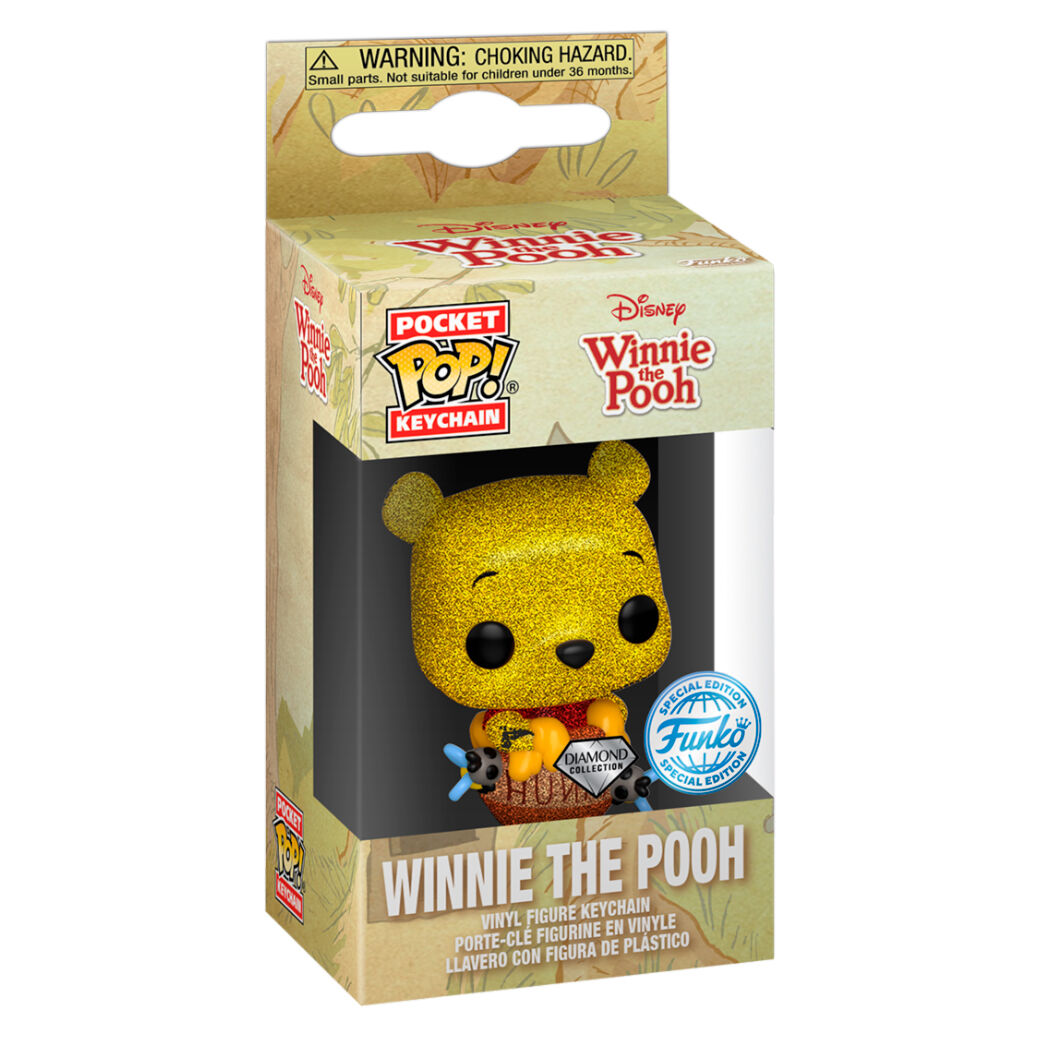 Llavero Pocket Pop! FUNKO de Winnie the Pooh dorado en caja