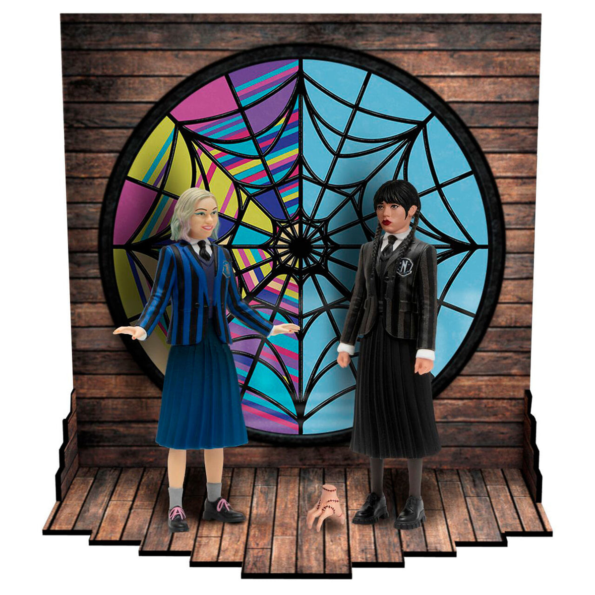 Set de figuras articuladas de Wednesday y Enid de 9,5 cm