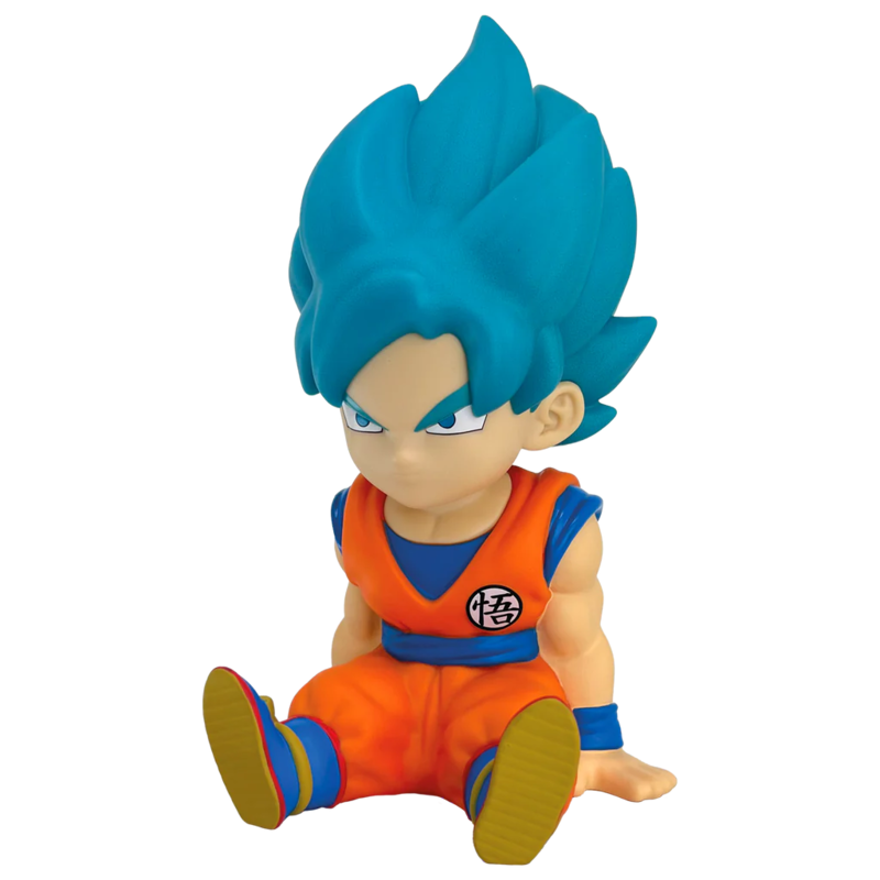 Figura hucha de Son Goku Super Saiyan Blue sentado