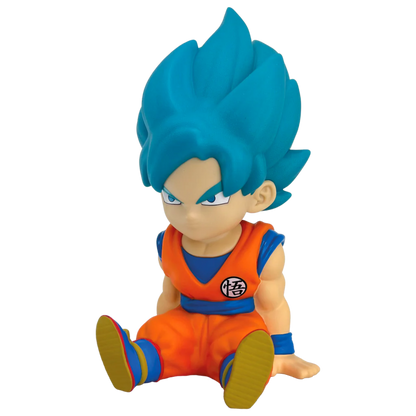 Figura hucha de Son Goku Super Saiyan Blue sentado