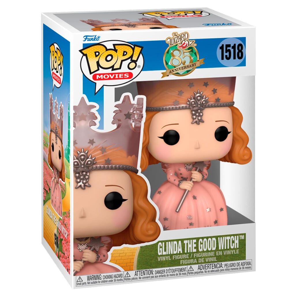 Figura Funko POP de Glinda la Bruja Buena con vestido rosa y varita