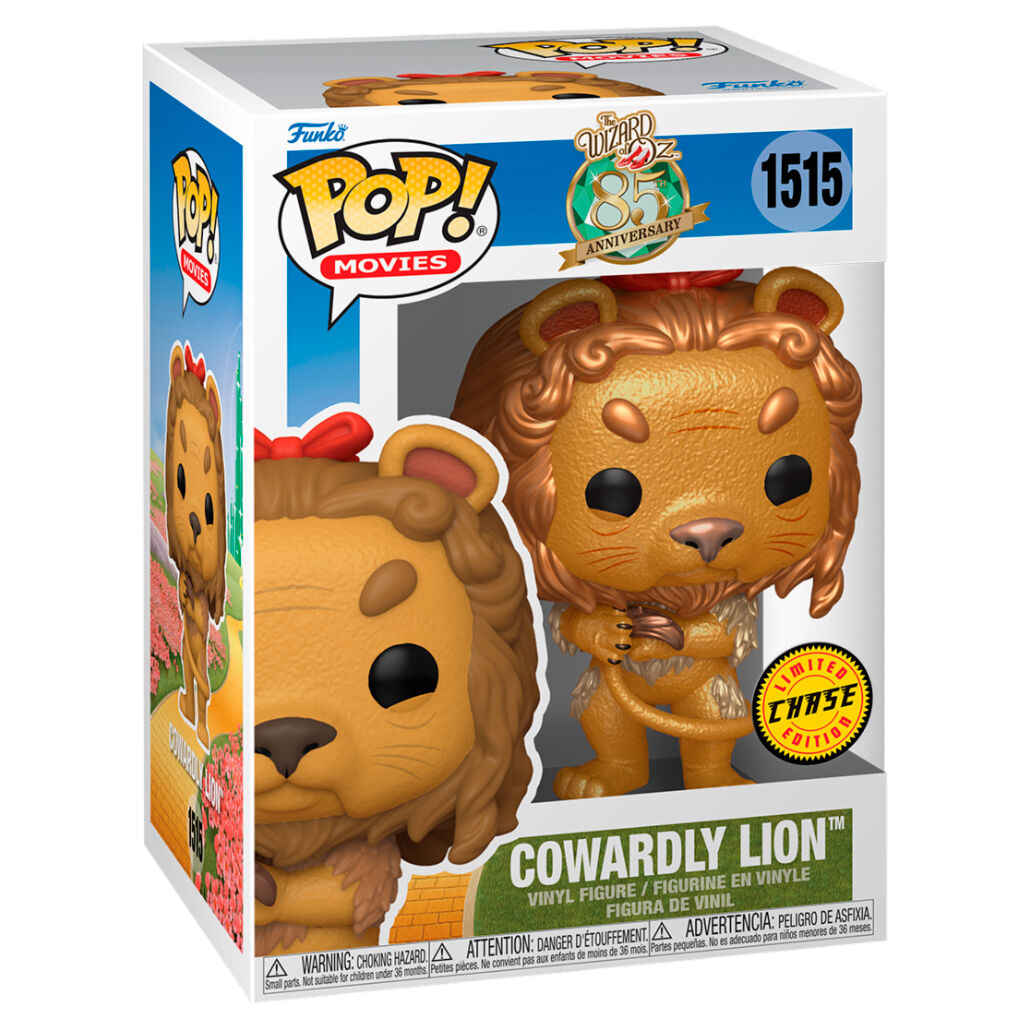Figura Funko POP Cowardly Lion Chase de El Mago de Oz en caja