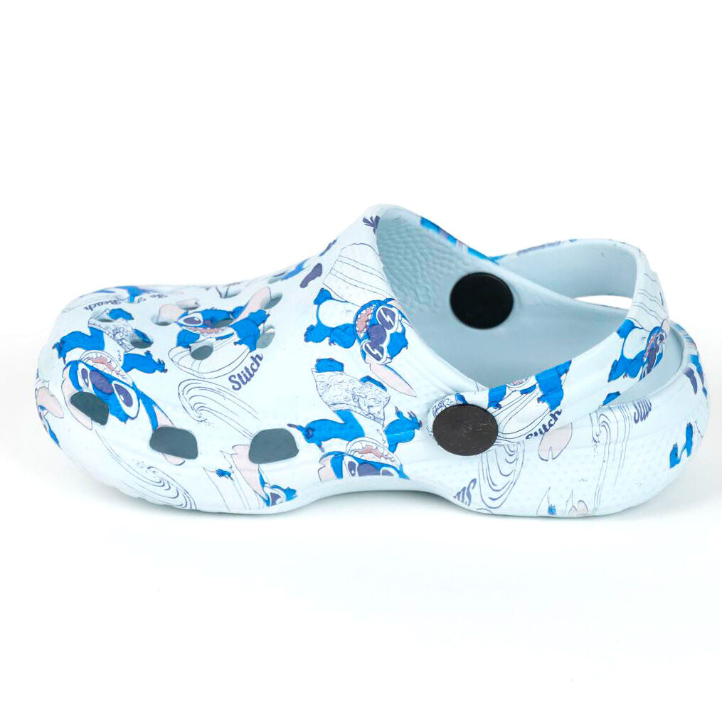 Zuecos infantiles de EVA con estampado de Stitch Disney en azul y blanco - 2