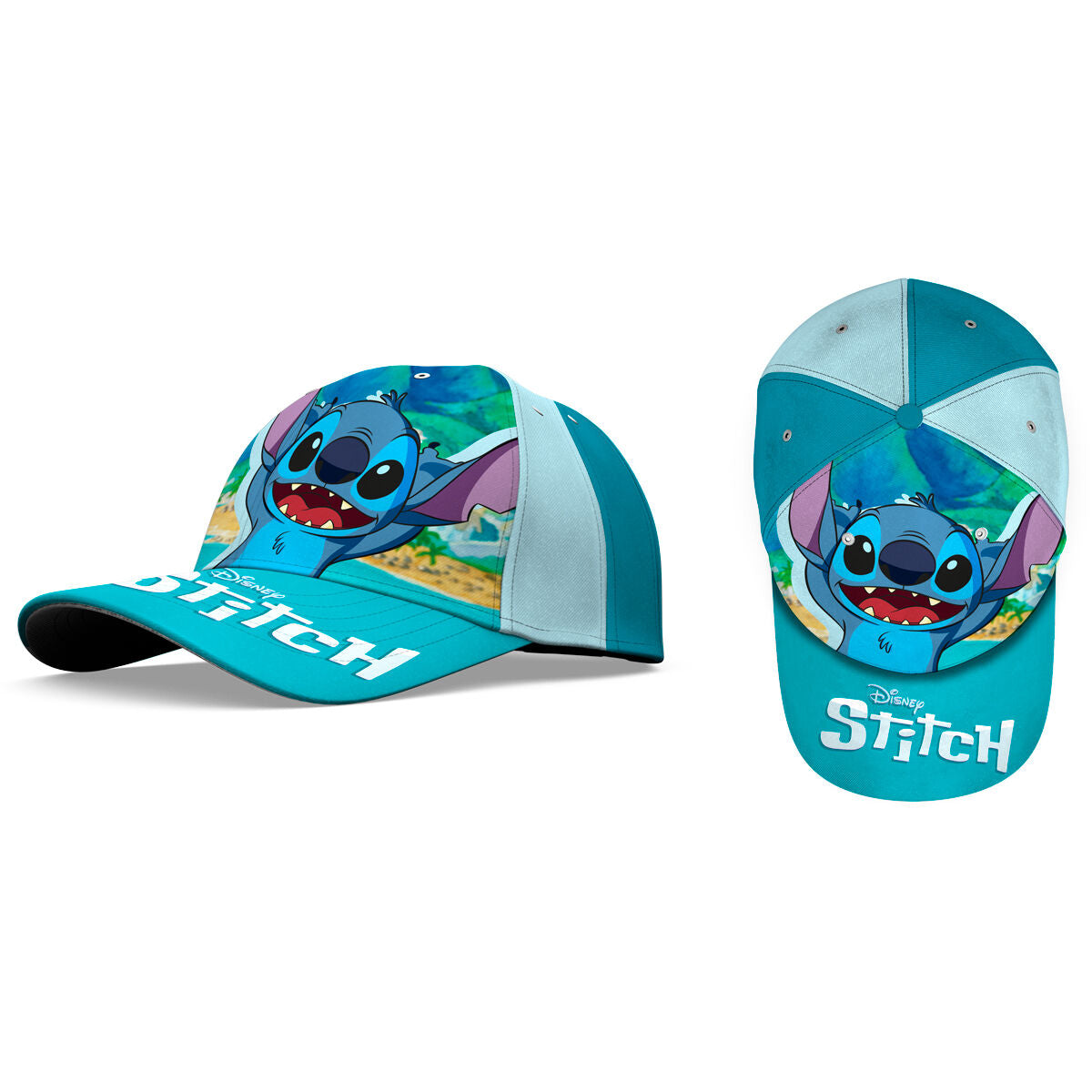 Gorras Stitch Disney surtidas en turquesa y rosa - 4