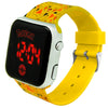 Reloj LED amarillo de Pikachu Pokémon con pantalla digital roja