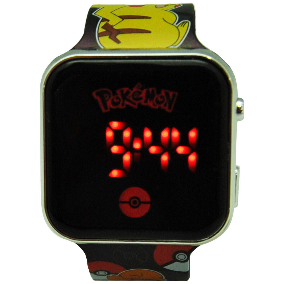 Reloj LED Pokémon con Pikachu y personajes en la correa - 5