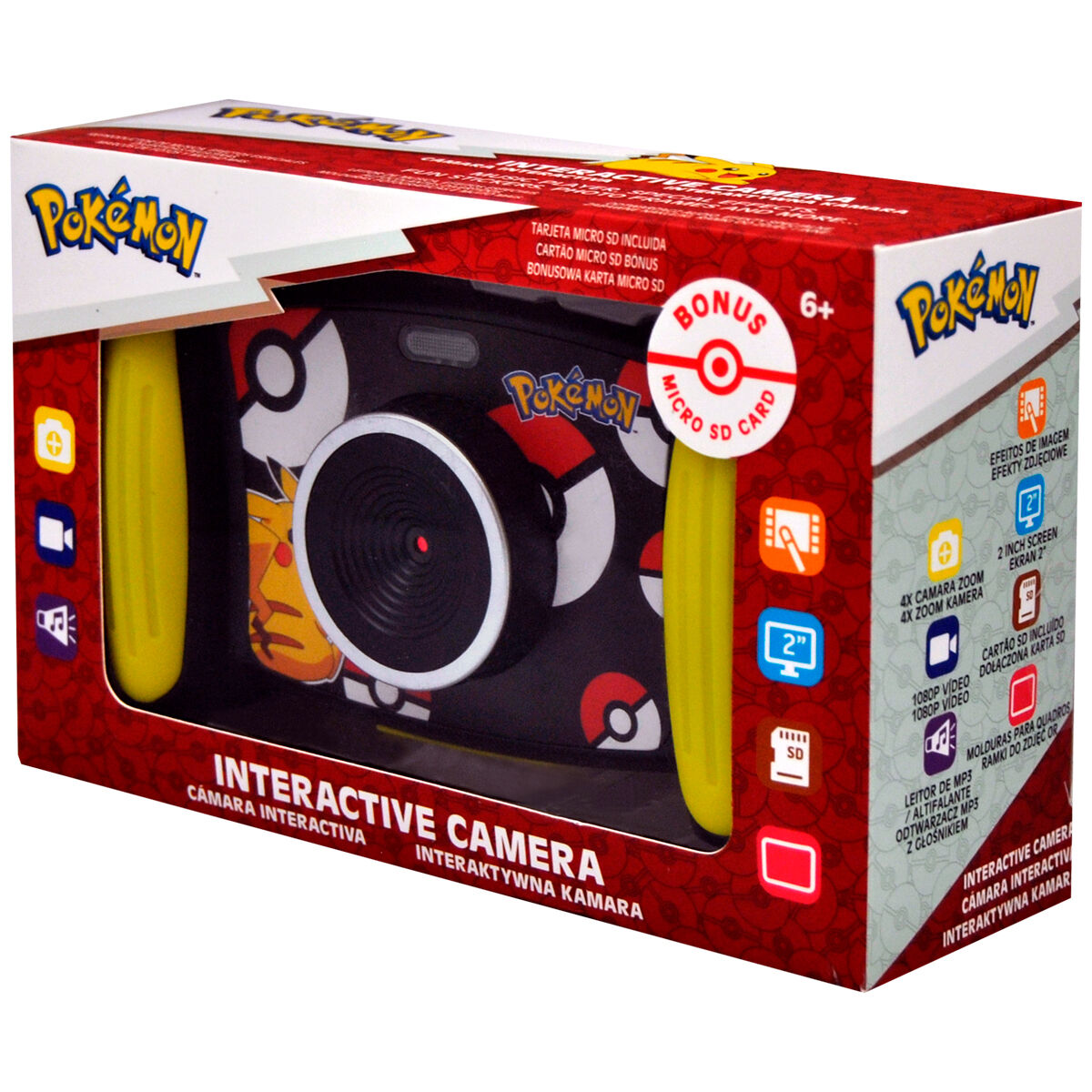 Cámara interactiva infantil Pokémon negra y amarilla - 2