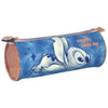 Portatodo cilíndrico azul de Stitch Disney con detalles rosa brillante