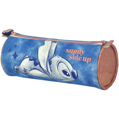Portatodo cilíndrico azul de Stitch Disney con detalles rosa brillante - 4