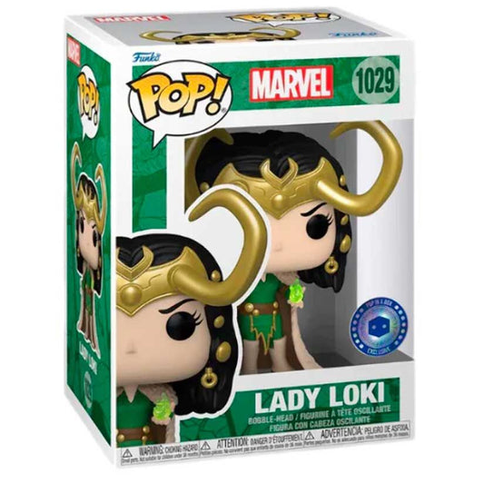Figura Funko POP! Marvel de Lady Loki con cuernos dorados y traje verde - 2