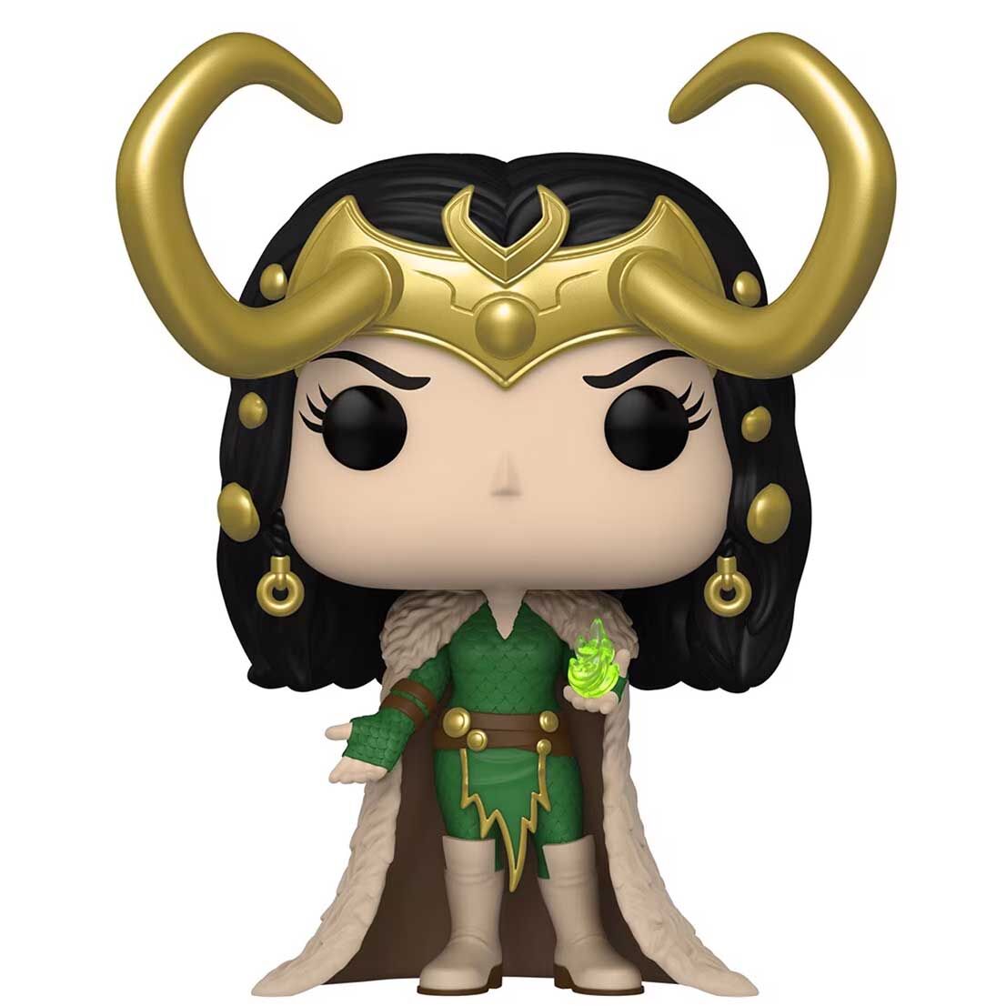 Figura Funko POP! Marvel de Lady Loki con cuernos dorados y traje verde
