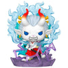Figura FUNKO POP! Deluxe de Yamato de One Piece con efecto azul y base púrpura