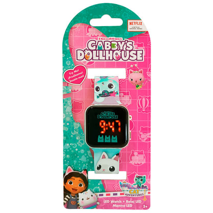 Reloj LED de La Casa de Muñecas de Gabby con correa estampada - 2