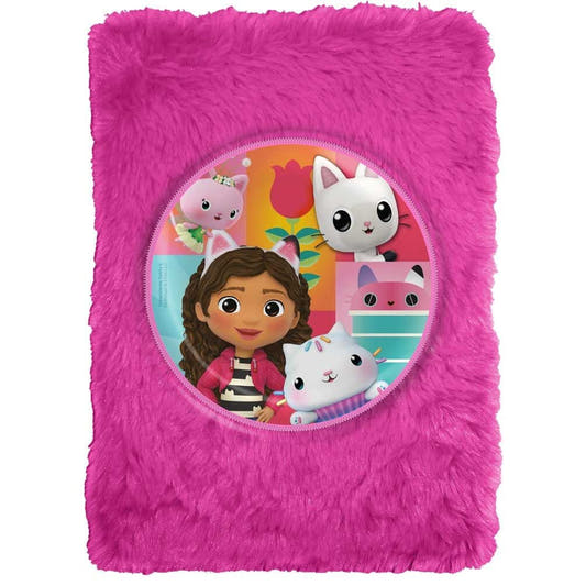 Cuaderno rosa de peluche de La Casa de Muñecas de Gabby