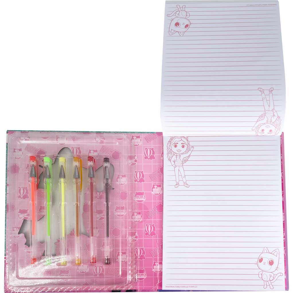 Set de papelería Gabby's Dollhouse con cuaderno y seis bolígrafos de gel - 2