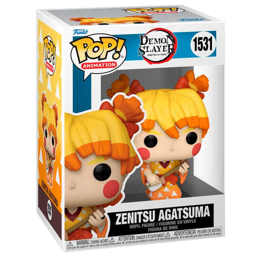 Figura Funko POP! de Zenitsu Agatsuma de Demon Slayer en su caja
