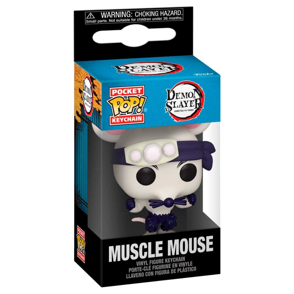 Llavero Pocket POP! FUNKO de Muscle Mouse de Demon Slayer en su caja
