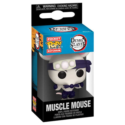 Llavero Pocket POP! FUNKO de Muscle Mouse de Demon Slayer en su caja
