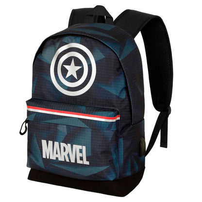 Mochila Marvel del Capitán América con escudo y bolsillo frontal - 2