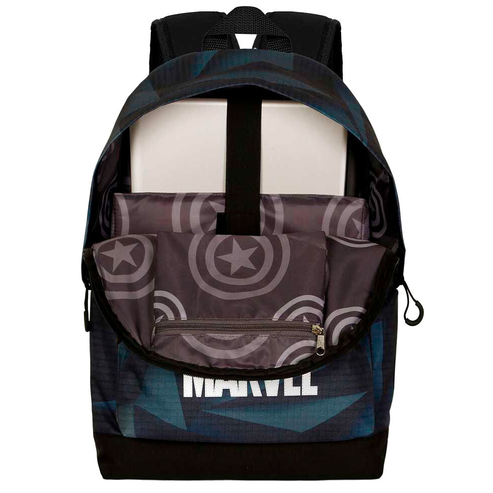 Mochila Marvel del Capitán América con escudo y bolsillo frontal - 3