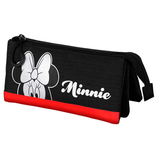 Portatodo triple Minnie Disney negro y rojo