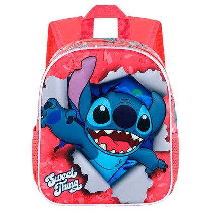 Mochila preescolar 3D de Stitch Disney en rojo y azul