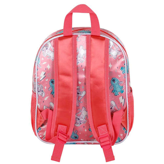Mochila preescolar 3D de Stitch Disney en rojo y azul - 3