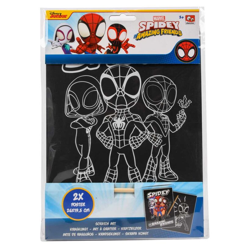 Set Scratch Art de Spidey y sus amigos Marvel con dos pósteres