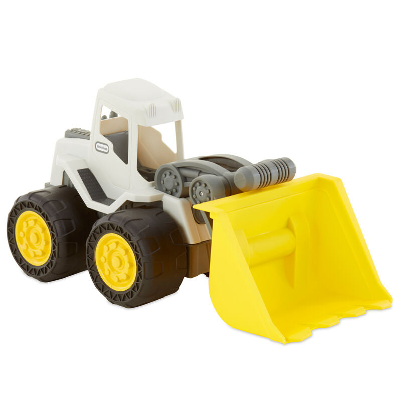 Pala cargadora de juguete Little Tikes blanca, negra y amarilla
