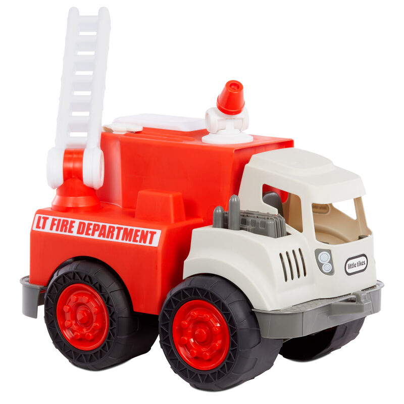 Camión de bomberos de juguete Little Tikes rojo y blanco con escalera
