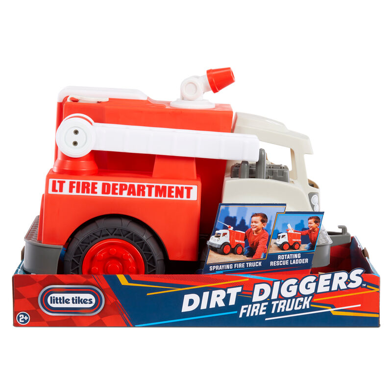 Camión de bomberos de juguete Little Tikes rojo y blanco con escalera - 2