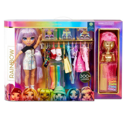 Muñeca Avery Rainbow High con Fashion Studio y accesorios de moda