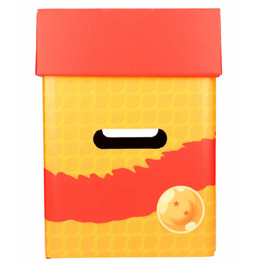 Caja plegable Dragon Ball amarilla y naranja con personajes - 2