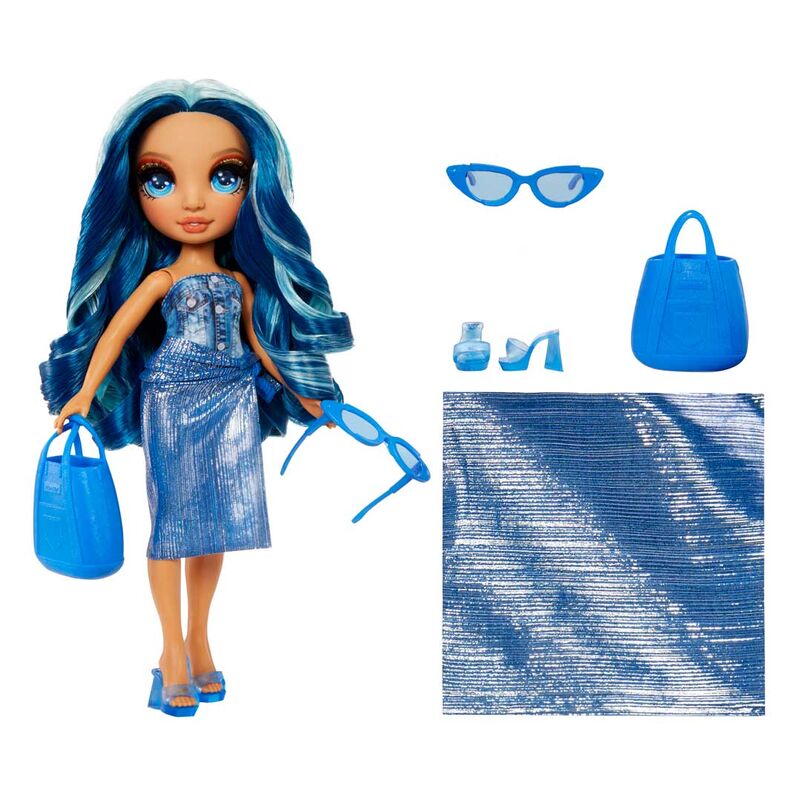 Muñeca Skyler de Rainbow High con gafas de sol y bolso azul - 2
