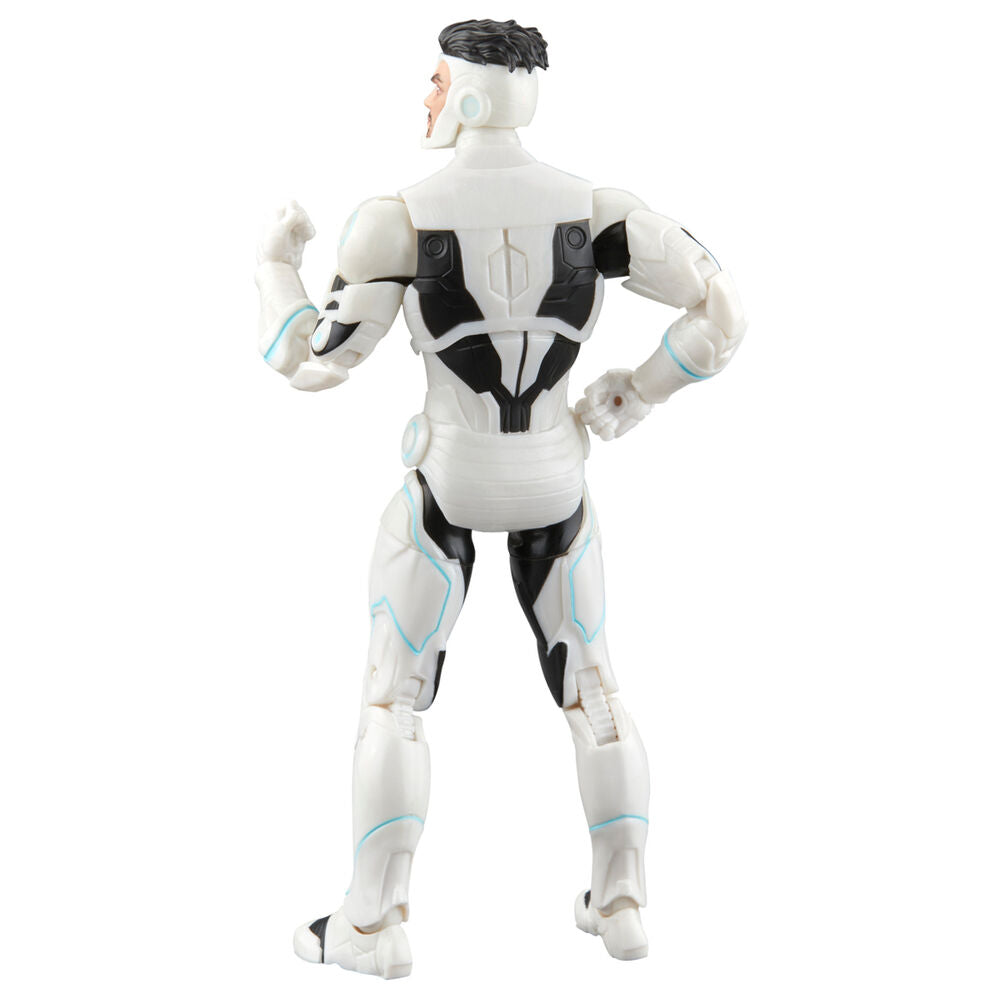 Figura articulada Superior Iron Man Marvel Legends blanca con detalles azules - 5