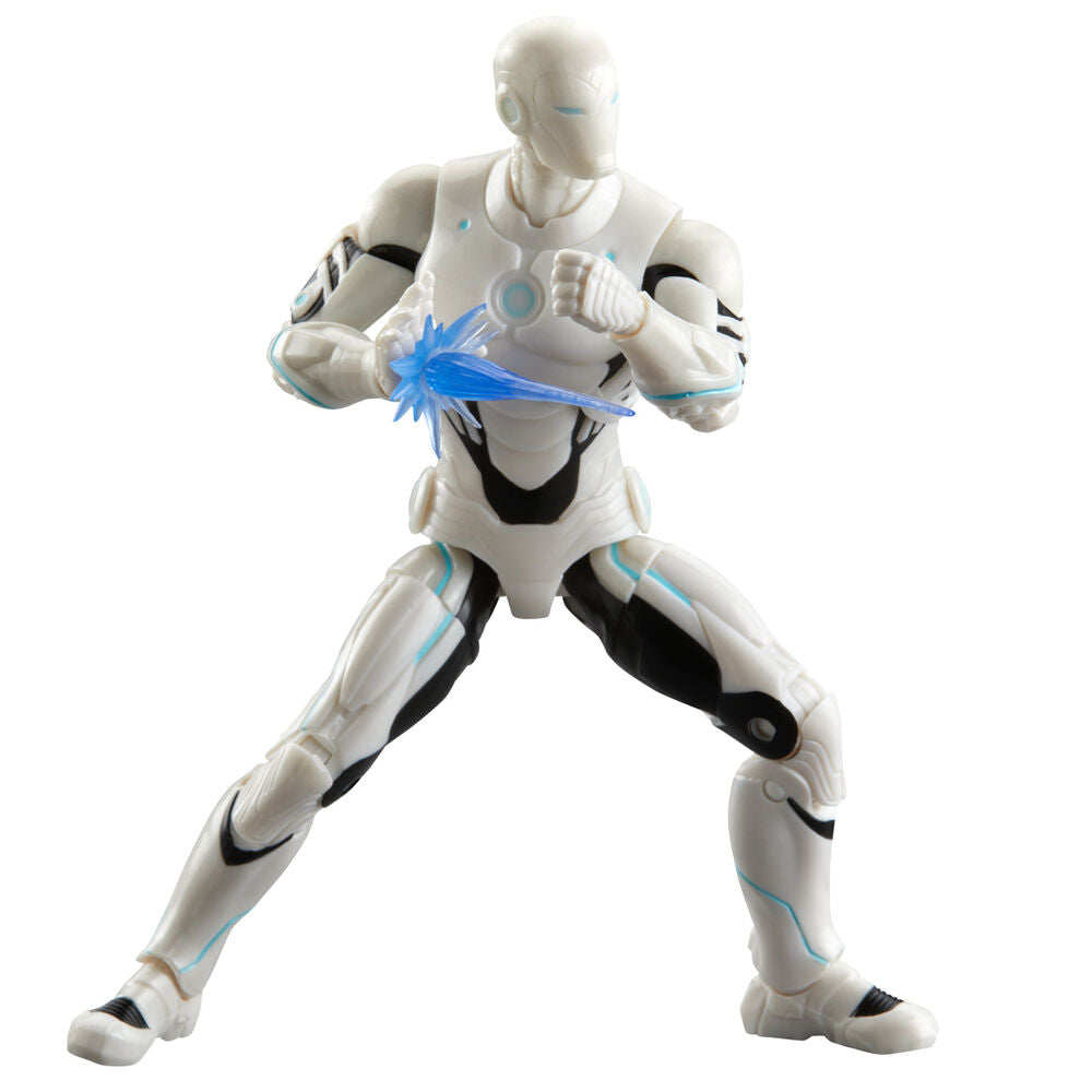 Figura articulada Superior Iron Man Marvel Legends blanca con detalles azules - 7