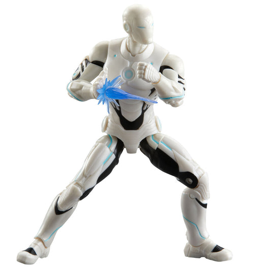 Figura articulada Superior Iron Man Marvel Legends blanca con detalles azules - 7