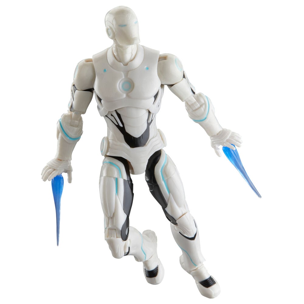 Figura articulada Superior Iron Man Marvel Legends blanca con detalles azules