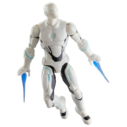 Figura articulada Superior Iron Man Marvel Legends blanca con detalles azules