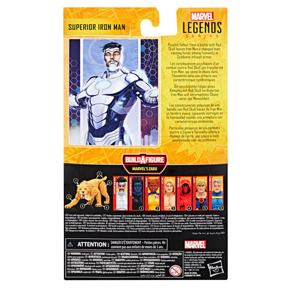 Figura articulada Superior Iron Man Marvel Legends blanca con detalles azules - 10