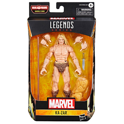 Figura articulada de Ka-Zar Marvel Legends con accesorios y pieza de Marvel's Zabu