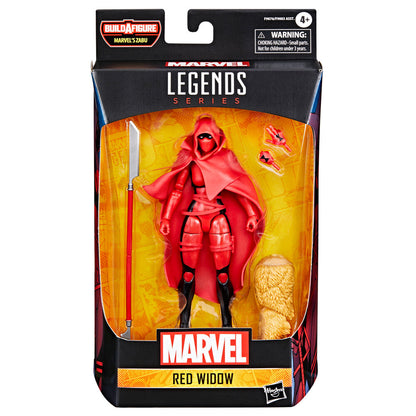 Figura articulada Red Widow Marvel Legends Series con accesorios y pieza Build-A-Figure