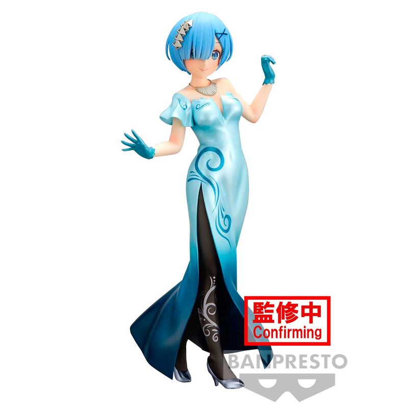 Figura de Rem de Re:Zero con vestido azul y blanco - 2