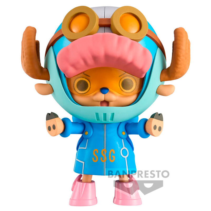 Figura de Tony Tony Chopper Egghead de One Piece con casco azul y mono azul