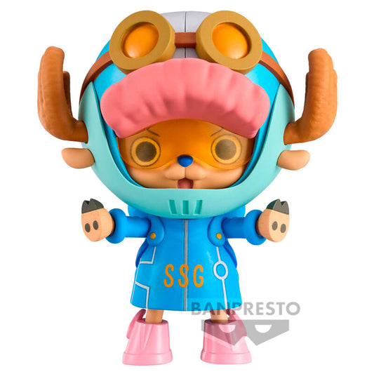 Figura de Tony Tony Chopper Egghead de One Piece con casco azul y mono azul