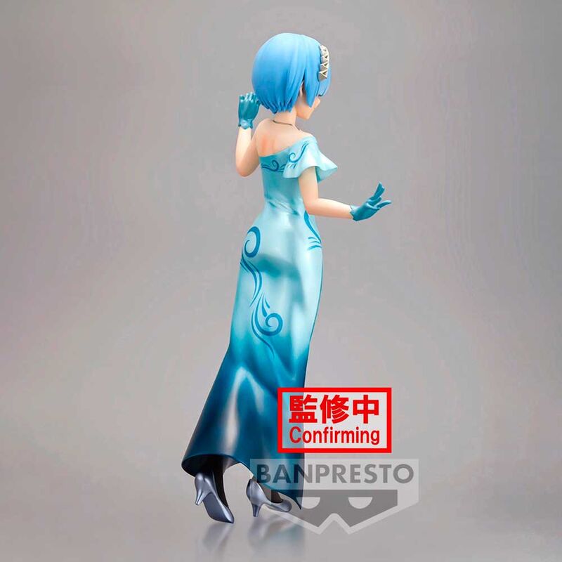 Figura de Rem de Re:Zero con vestido azul y blanco - 3